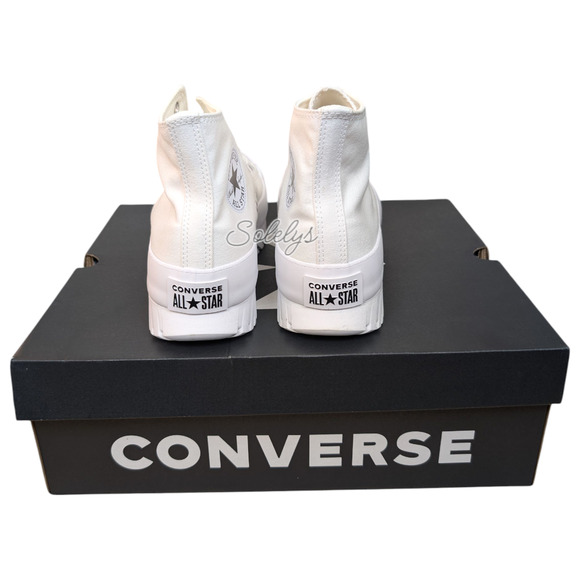 Converse CTAS Lugged 2.0 Platform White Canvas Sneaker Boot Womens 10.5 NEW - Picture 4 of 11